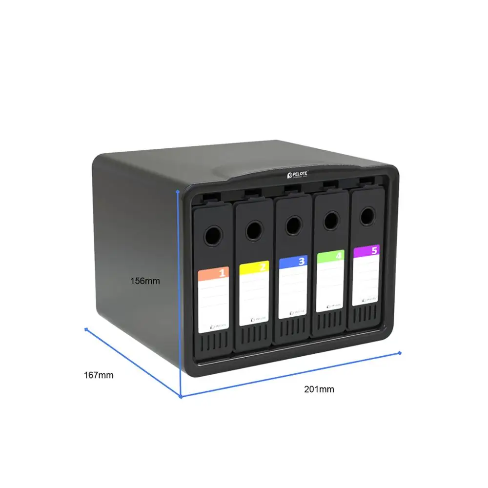 PHB35-5 коробка для хранения жесткого диска 5 отсеков 3,5 дюймов HDD SATA защитный чехол для жесткого диска коробка инструмент защита для жесткого диска