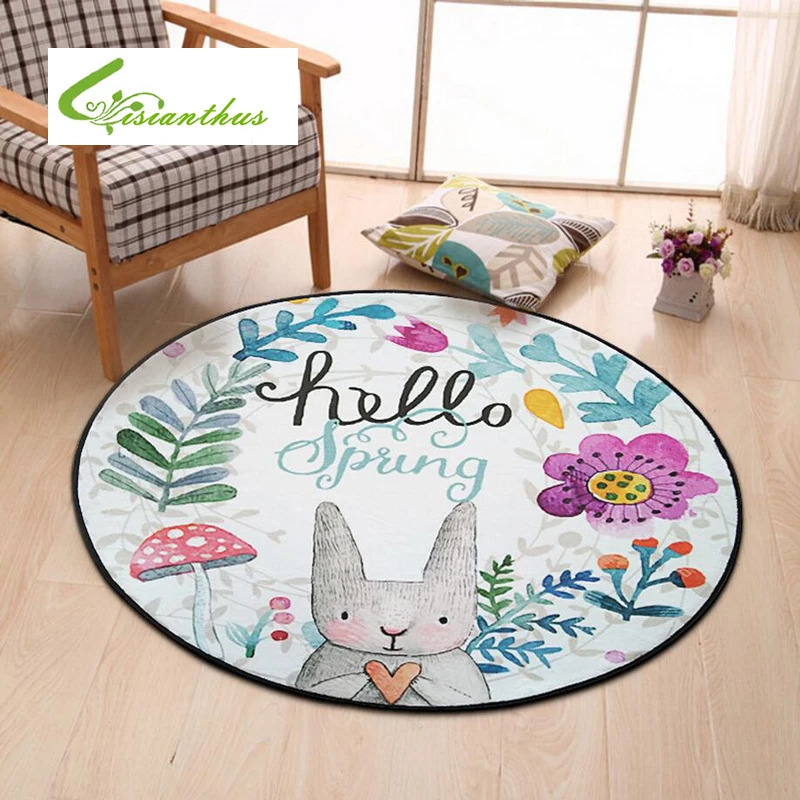 Home Supplies Coral Fleece Soft Round Cartoon Rabbit Carpet Non-Slip Water Drawing Floor Rug Chair Yoga Mat for Kids Bedroom Home Supplies Coral Fleece Soft Round Cartoon Rabbit Carpet Non-Slip Water Drawing Floor Rug Chair Yoga Mat for Kids Bedroom