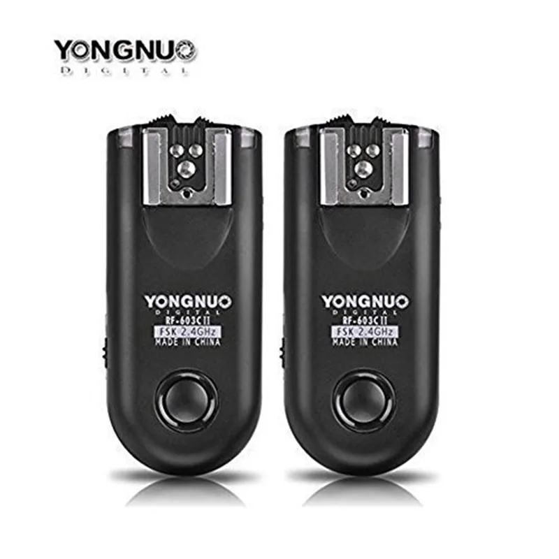 Дизайн! Светодиодная лампа для видеосъемки Yongnuo RF-603II C1, RF603 ii РФ 603 вспышка триггера 2 трансиверы для canon 450d 500d 550d 600d 60d 1000d 1200d 60d