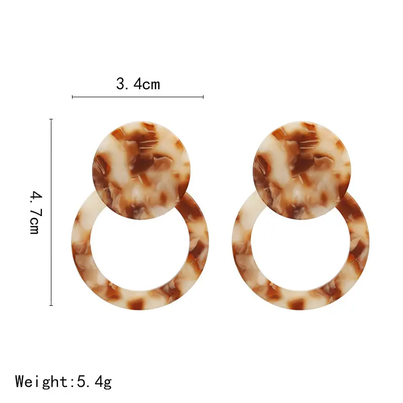 Simple Design Geometric Earrings Square Rectangle Acetic Acid Resin Acrylic Earrings For Women Korean Style Fashion Pendientes