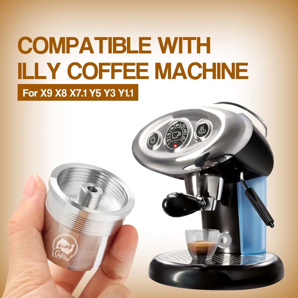 ICalifas совместим с illy кофе машина чайник/нержавеющая сталь металл пополняемая