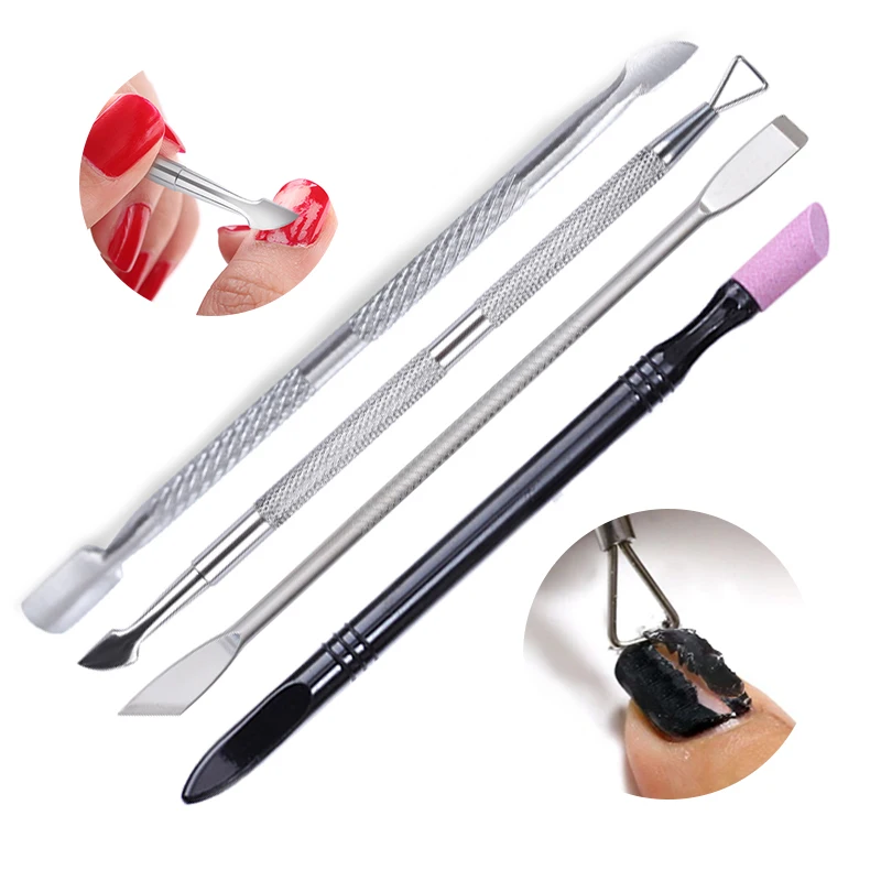 

Nail Cuticle Remover Dead Skin Pusher Trimmer Groove Pick Nipper Clipper Pedicure Manicure Nail Art Tool Quartz Stainless Steel