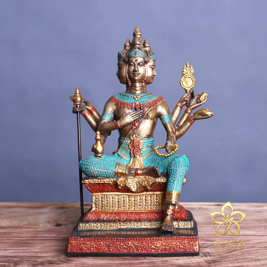 

Thai Erawan Worship Brahman Kings Copper Bronze Statue Home Decoration Crafts Ornaments