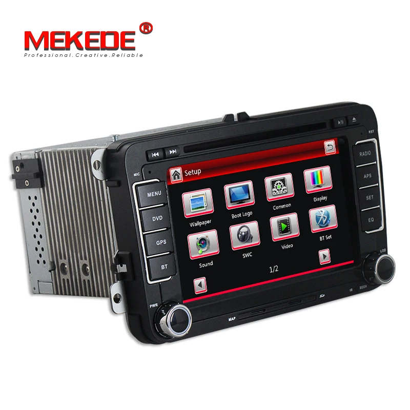 Top MEKEDE Car DVD Player GPS Navigation Two Din 7 Inch For Volkswagen Skoda POLO PASSAT B6 CC TIGUAN GOLF 5 Fabia support 1080p 4