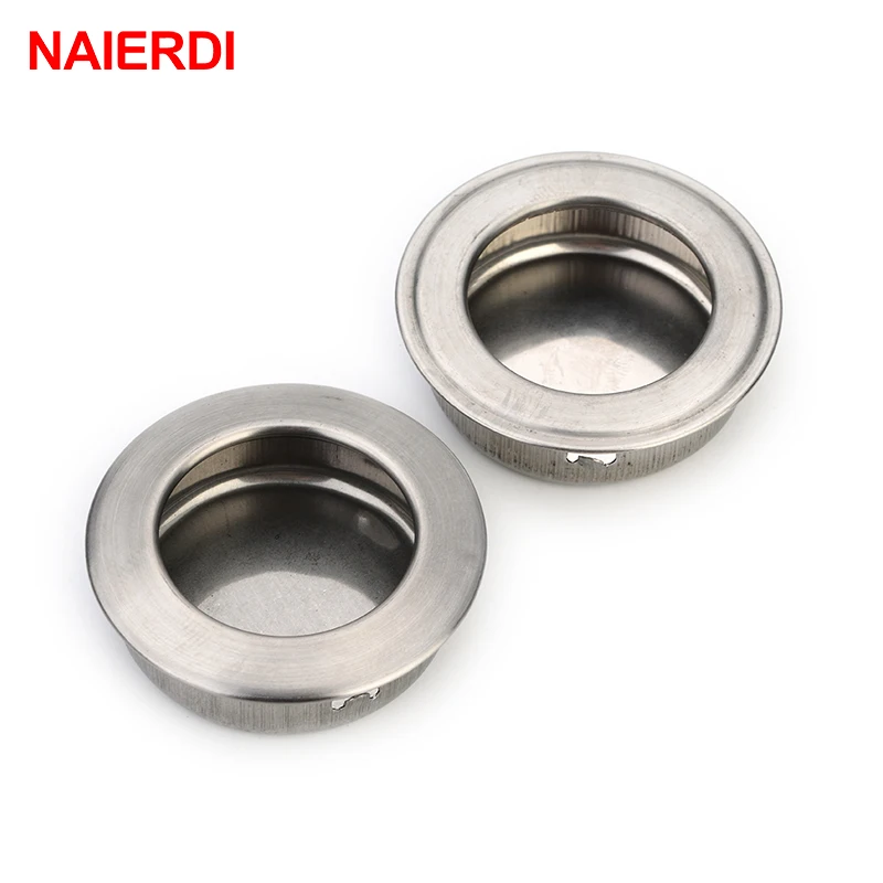 2PCS NAIERDI Hidden Handles Stainless Steel Invisible Handle