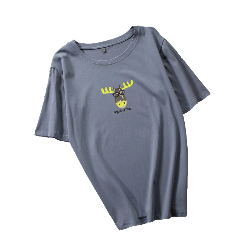 

ZXQJ 2019 New Summer Short-sleeved T-shirt Women's T-shirt Loose Korean bf Clothes Tide womens clothing harajuku shirt