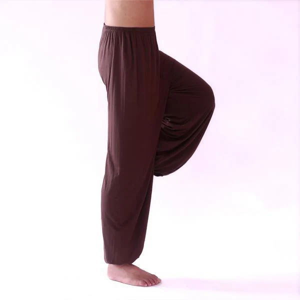 

Fashion Spring Summer Men Wide Leg Pants Solid Color Stretch Dancing Bloomers Fitness Man Loose Casual Trousers L-3XL YA88