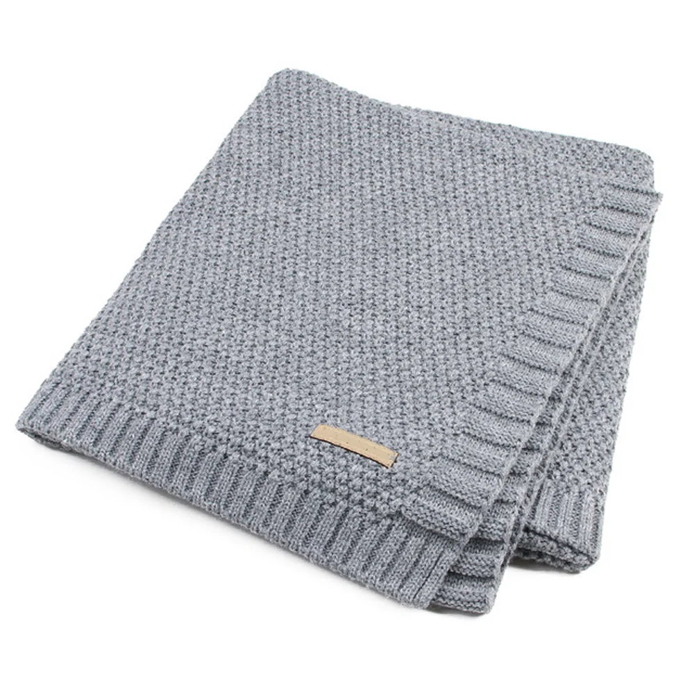 

Cotton Knitted Baby Blankets Newborns Muslin Swaddle Baby Blanket Muslin Swaddle Warm Baby Swaddle Wrap Muslin Blanket 100*80 CM