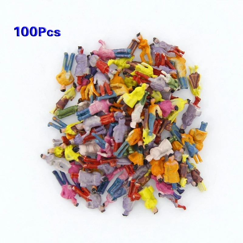 

New 100pcs Painted Model Train People Figures Scale N (1 to 150)