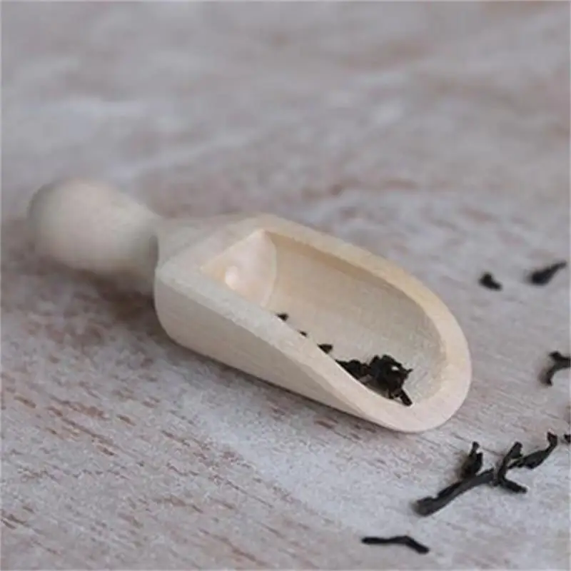 

Mini Handmade Wooden Spoon Tea Sugar Salt & Scented Tea Multi Use Spoon High Qua