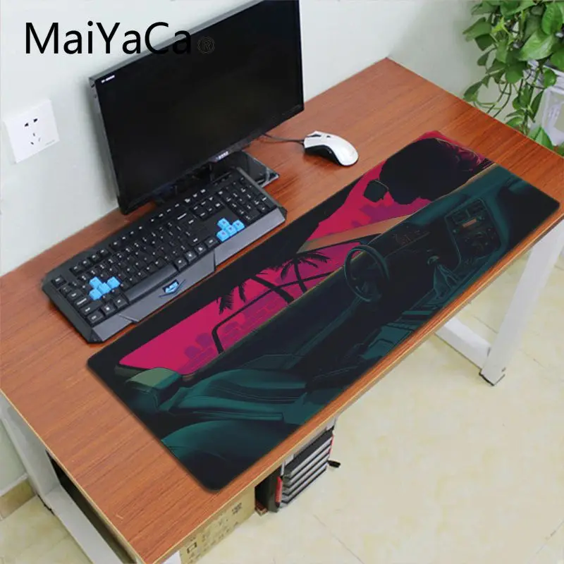 Maiyaca «Горячая линия» Майами игровой коврик для мыши геймерская игра коврики портативных ПК игровой коврик 700*300 мм большой коврик для мыши Скорость клавиатуры Мышь коврик
