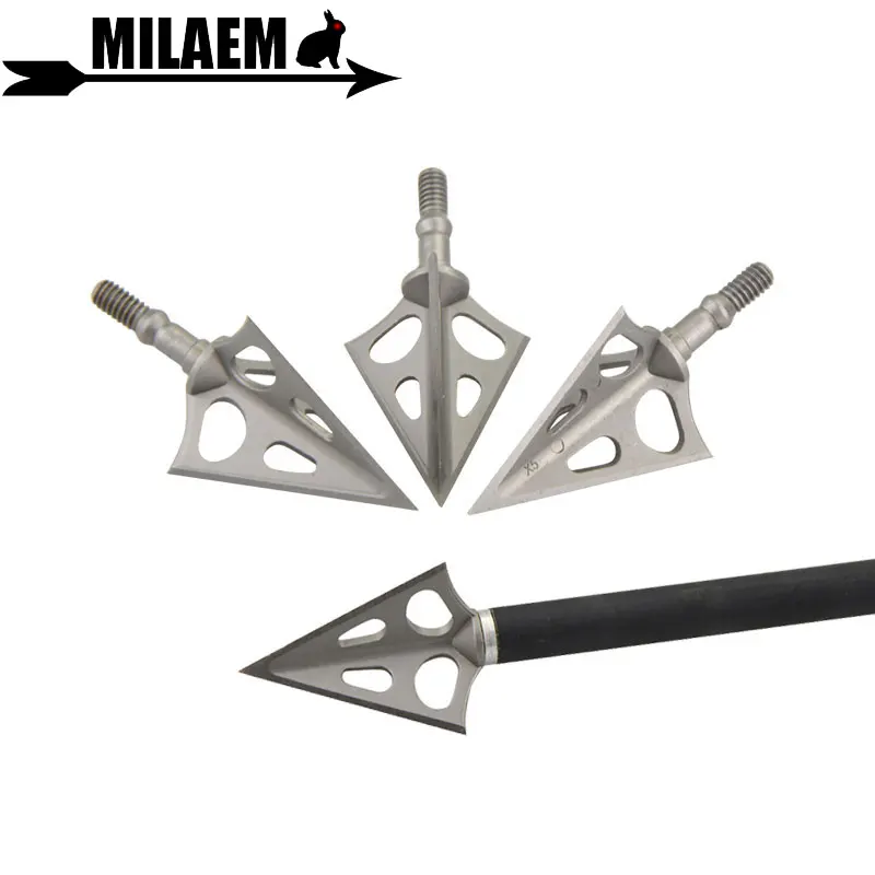 6/12pcs Archery Broadheads 3 Blades Hunting Arrowhead Target Arrow Points Tip For Bow And Shooting Accessories | Спорт и развлечения