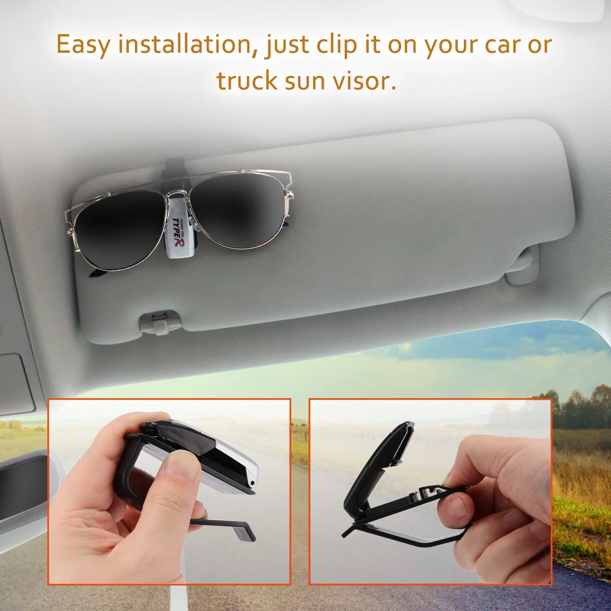 Car Glasses Cases Fastener Cip Ticket Card Clamp Auto Accessories Car Sun Visor Sunglasses Holder ABS Eyeglasses Clip Portable
