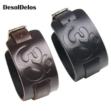 Cowboy Style Bracelet Black brown Strap Wide Wrap Leather Bracelet Buckle Wristband Men Cuff Bracelets Punk Jewelry For Women Cowboy Style Bracelet Black brown Strap Wide Wrap Leather Bracelet Buckle Wristband Men Cuff Bracelets Punk Jewelry For Women
