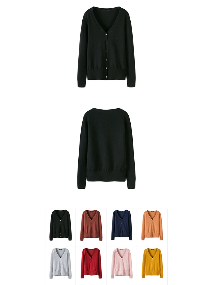 SEMIR Knitted Cardigan sweater Women 2019 Spring Simple Solid Straight Bottom Clothing Sweater Fashion Cardigan for Female