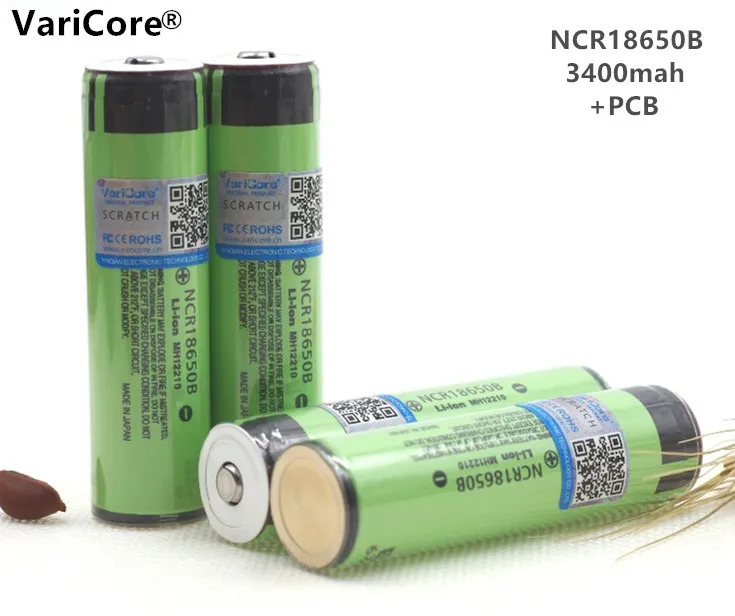 4 шт./лот оригинальный VariCore 18650 NCR18650B защищенный 3400mAh перезаряжаемый литий ионный