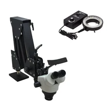 7X-45X стерео микроскоп Жесткий Алюминиевый Стенд стерео микроскоп Ювелирные изделия и стоматологический микроскоп для оборудования ювелирных изделий Инструменты