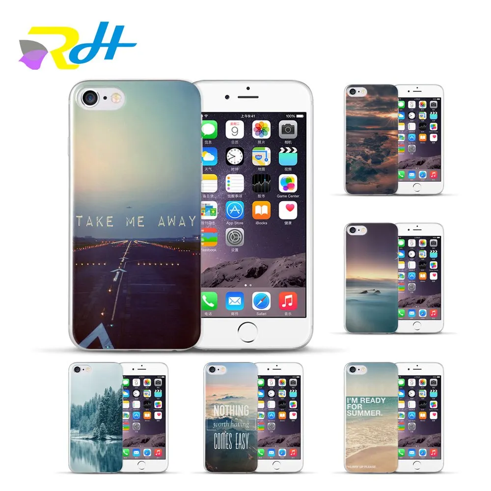 

Portuguese Design Sticker landscape series Case For iPhone 6 6S Plus 7 7 Plus 8 X Xr Xs Max Transparent Silicone Phone Cover