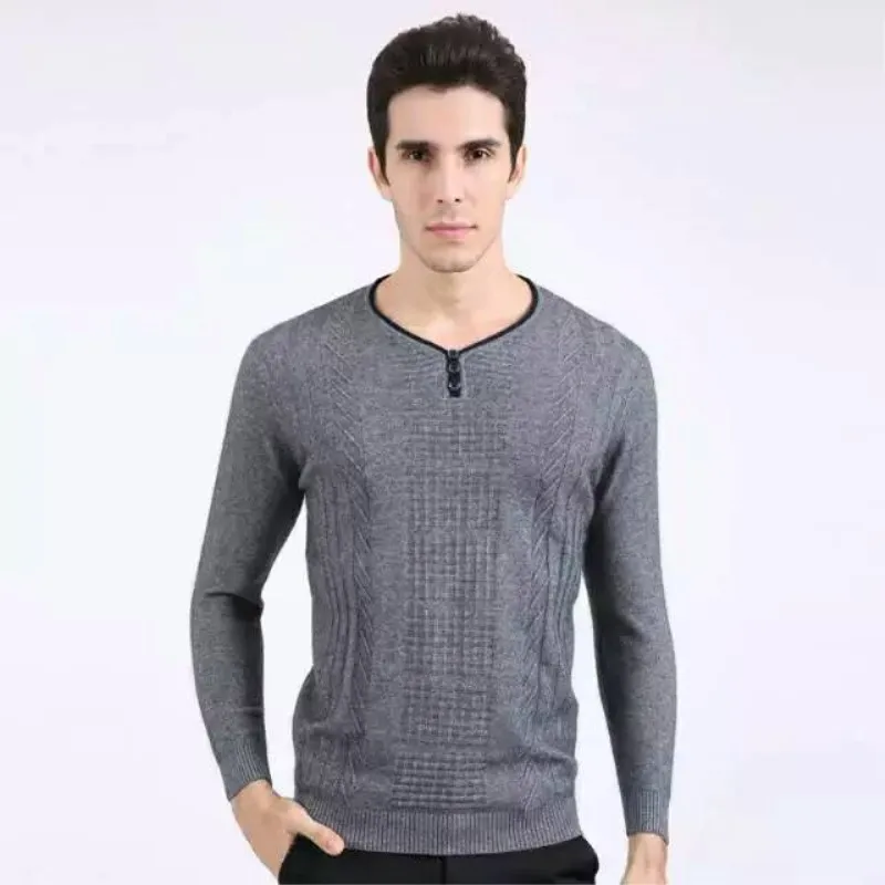 

Spring And Autumn Male Basic Long Sleeve Sweater Men's Solid Sweater