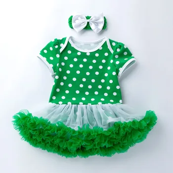 

Newborn Baby Girl Clothes Set Party Dress Tutus Infant Headband Romper Dress Summer Short Sleeve Jumpsuit Birthday Gift