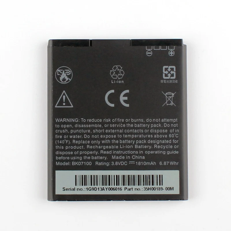 

Original BK07100 Phone Battery For HTC J Z321e One J 1810mAh