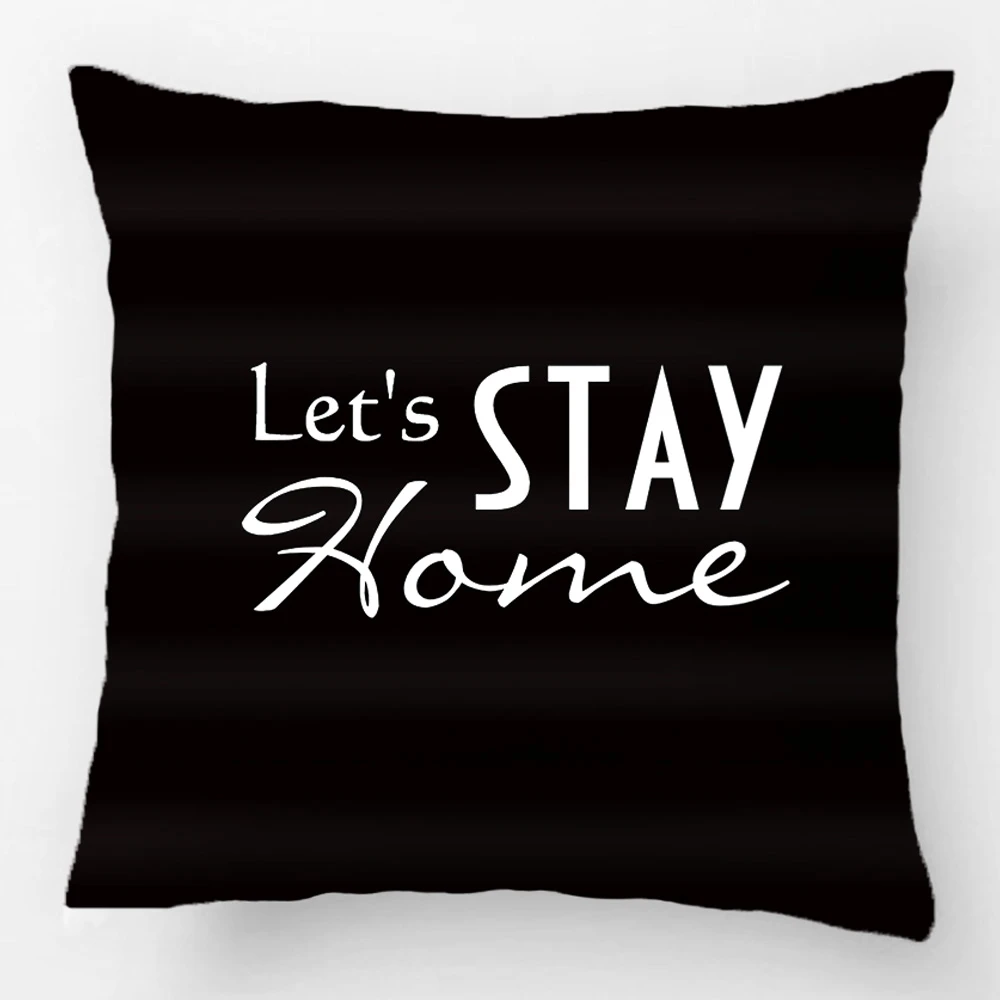Let"s Stay Home Funny Humorous Pillow Throw Pillow Case Decorative