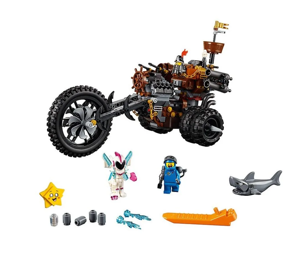 

45011 Movie MetalBeard's Heavy Metal Motor Trike Model Building Block 852pcs Bricks Toys Gift Compatible With Bela 70834