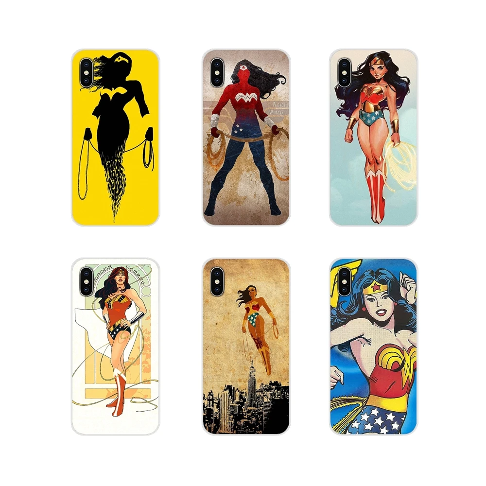 

Silicone Phone Cover Bag For Huawei G7 G8 P7 P8 P9 P10 P20 P30 Lite Mini Pro P Smart Plus 2017 2018 2019 Wonder Woman superwoman