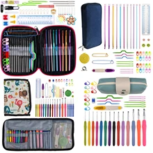 Jeu de 17 crochets de tricot | Ensemble de 17 Styles, avec fil, aiguilles à tricoter, ensemble d'outils de couture, jauge de tricot, porte-ciseaux Crochet pour le tricot