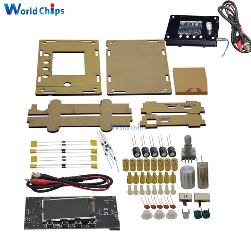 DSO328 Мини цифровой осциллограф-тестер 1msps 2,4 "TFT ЖК-дисплей Atmega328p STM32 12-бит зонда BNC превышать DSO138 DSO311 DC 9 V DIY Наборы