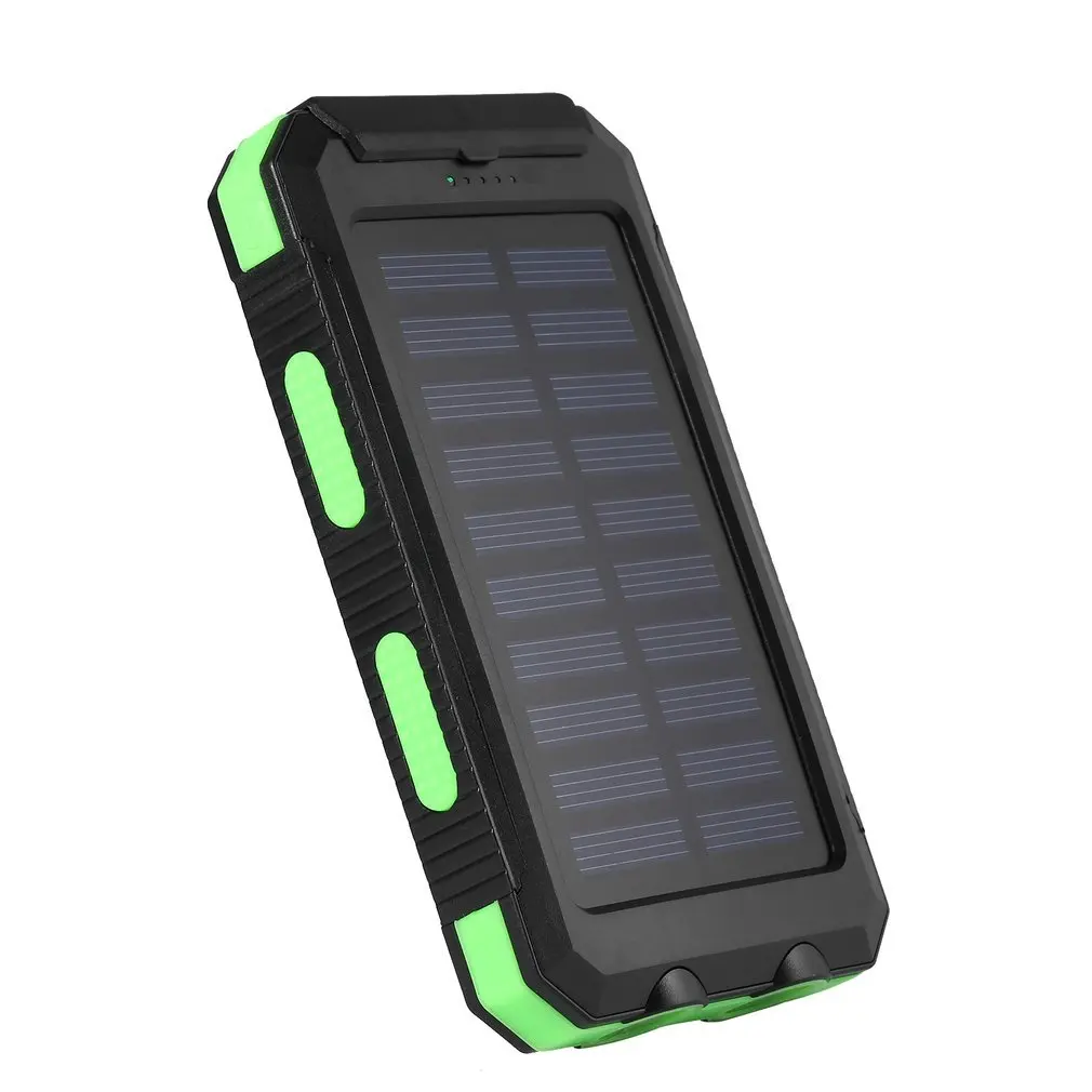 imágenes para 15000 mAh Portable USB Dual Impermeable Ligero Potente Solar Power Bank Cargador de Batería Externo Con Gancho y Luz LED imágenes para 15000 mAh Portable USB Dual Impermeable Ligero Potente Solar Power Bank Cargador de Batería Externo Con Gancho y Luz LED