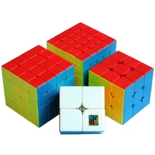 Кубик Moyu комплект 2x2x2 3x3x3, 4x4x4, 5x5x5 цветной волшебный куб, головоломка, для мальчиков 2*2*2 3*3*3 4*4*4 5*5*5: Mofangjiaoshi кубик