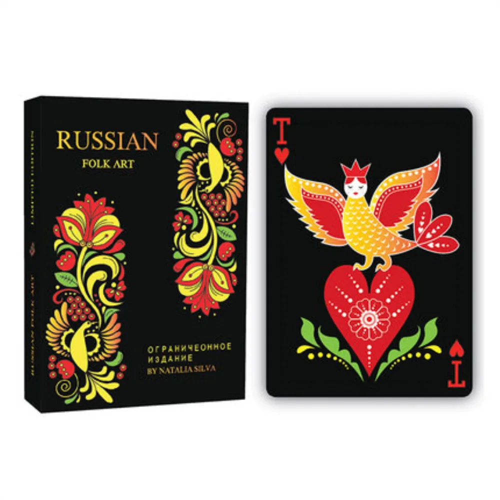 

1 Deck Russian Folk Art Playing Cards Size Limited Edition Flower Cut Collection Magic Poker Cards Magic Tricks