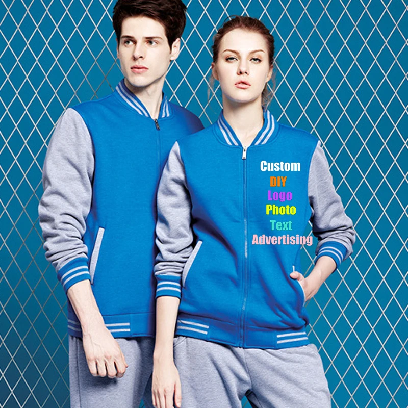 

Punk Company Class Uniform Custom Made Design Photo Logo Printed Men Women Sweatshirt Patchwork Strip Lovers Couple Jumpers 3XL
