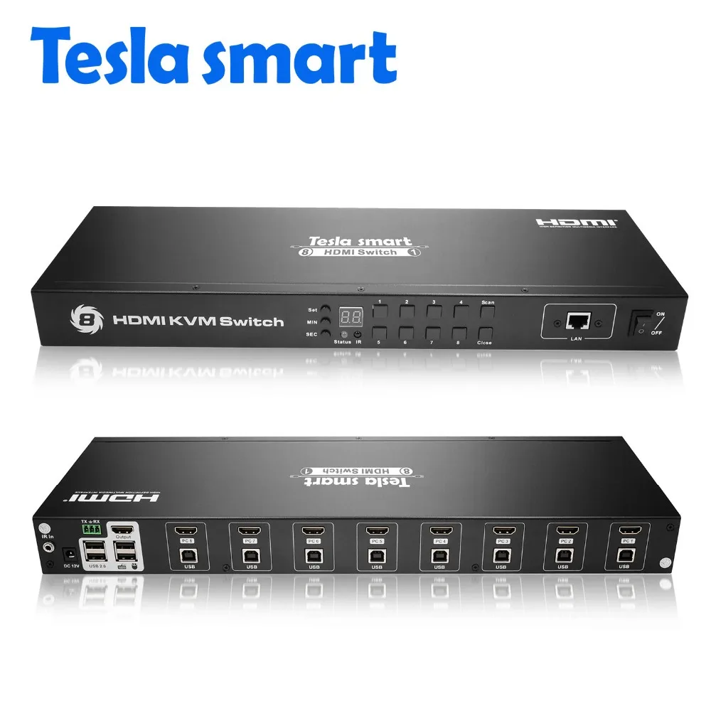Tesla smart 2018 KVM USB HDMI Switch 8 Port KVM HDMI