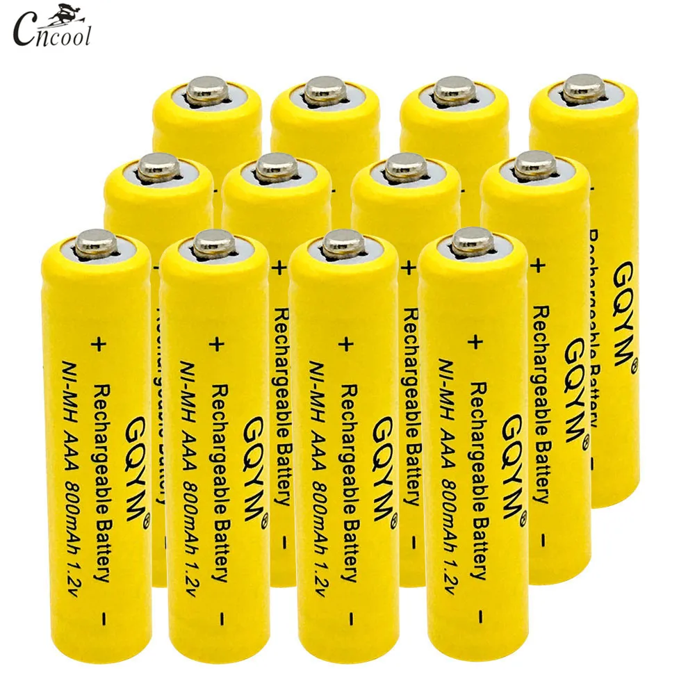 

Cncool 12pcs AAA Ni-MH Rechargeable Battery 1.2V 7# Rechargeable 1800mAh 3A Neutral Battery Rechargeable battery
