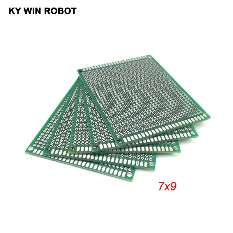 5pcs 7x9cm 70x90mm Double Side Prototype PCB Universal Printed Circuit Board Protoboard For Arduino pcb board 4x6 cm universal printed circuit board 4 6 single side prototype pcb plate 40 60mm for arduino experiment copper board