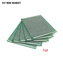 5 шт. 7x9 см 70x90 мм двухсторонний Прототип PCB универсальная печатная плата для Arduino