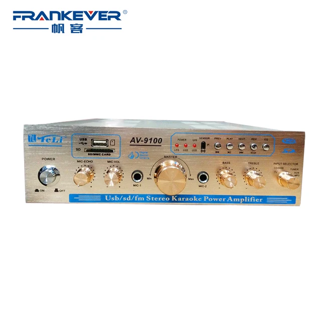 Best Offers FrankEver Hi-Fi Digital Amplifiers Audio Stereo Subwoofer Super Power Amplifier for Home Theater Speaker Car Computer AV-9100