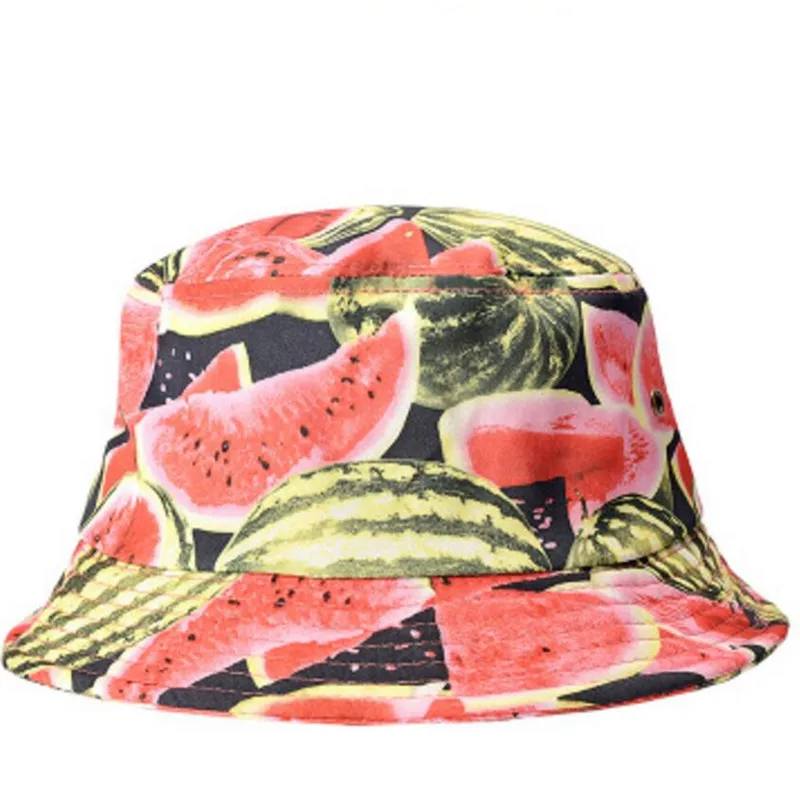 2017 Top Fashion Spring Autumn Print Watermelon Bucket Hat For Women