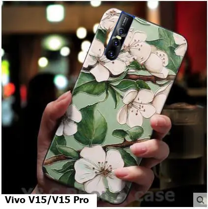 For vivo v15 pro Case silicone 3d relief luxury soft tpu Painted serise phone case for vivo v15 v15 pro cover case fundas coque