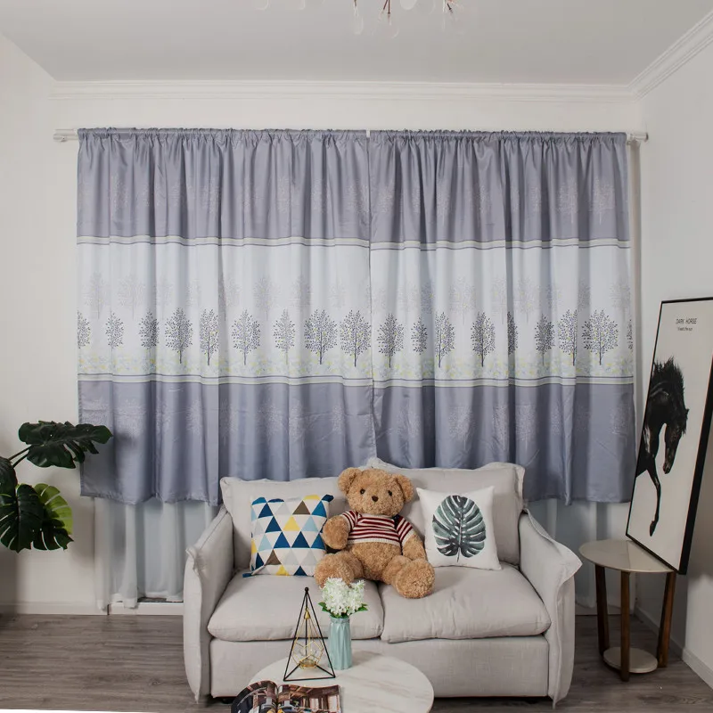 1Pc Sheer Voile Rain Tree Printed Curtain Tulle Window Treatment Drape Valance 1 Panel Fabric For Living Room | Дом и сад