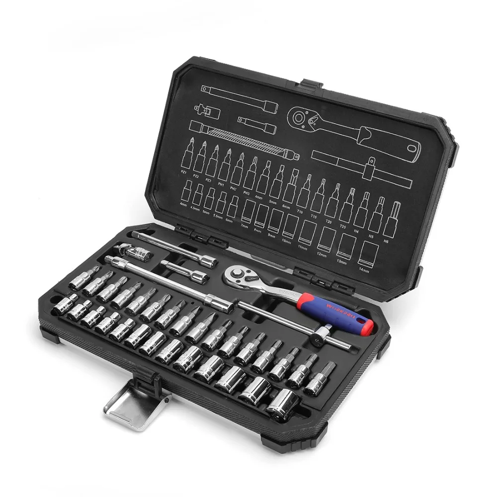 WORKPRO 35PC 1/4" Dr. Sokcet Set Ratchet Wrenches Home Tool Set Repair Tool Kits WORKPRO 35PC 1/4" Dr. Sokcet Set Ratchet Wrenches Home Tool Set Repair Tool Kits