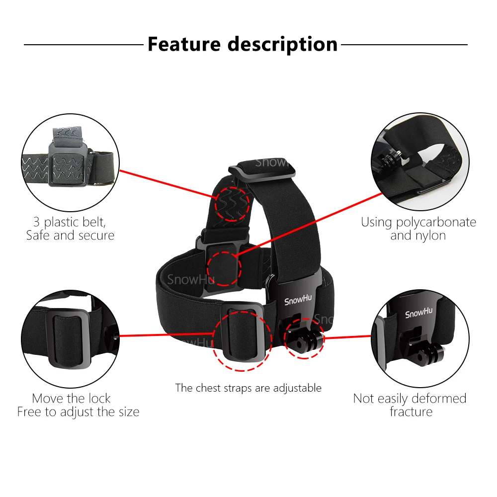 Snowhu para gopro herói ação acessórios da