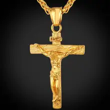 Fanala ожерелья из сплава кулон в форме Креста с Иисусом ожерелье мужские ювелирные изделия 316 из нержавеющей стали плавающий медальон Подвески христианское распятие