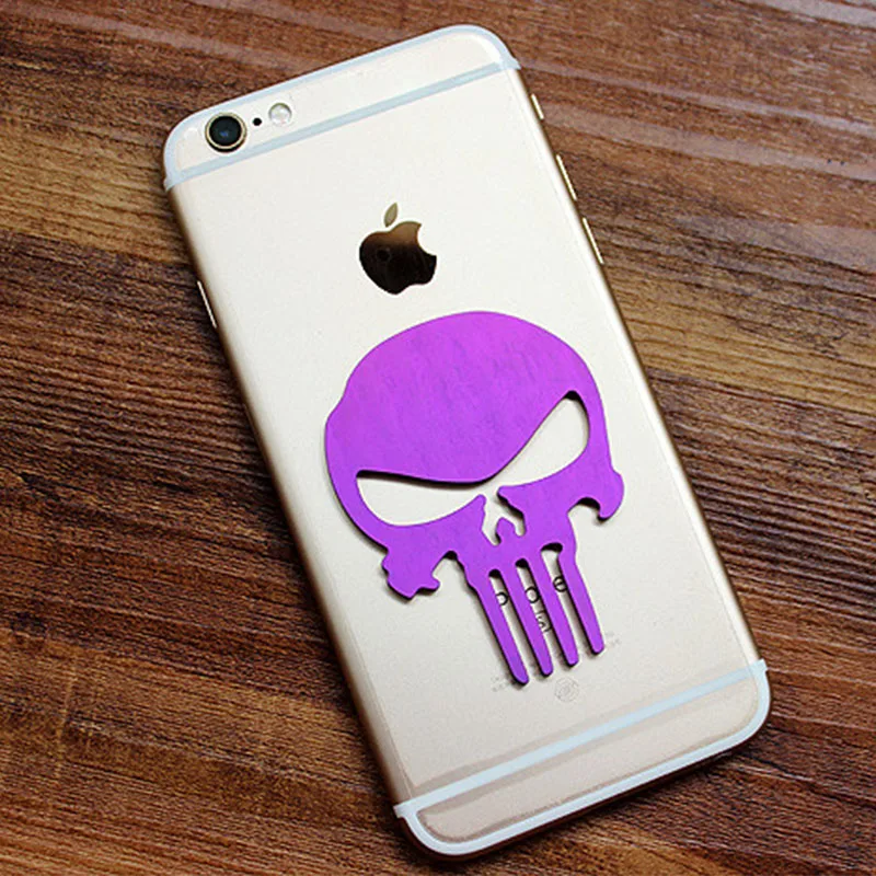 Liga de Titânio Adesivos de Metal Adesivos de Carro Forma Punisher Enferrujado Corroído Edc Telefone Adesivos Decorativos Acessórios 1pc Não 3 Cheap Ferram. atividade ar livre