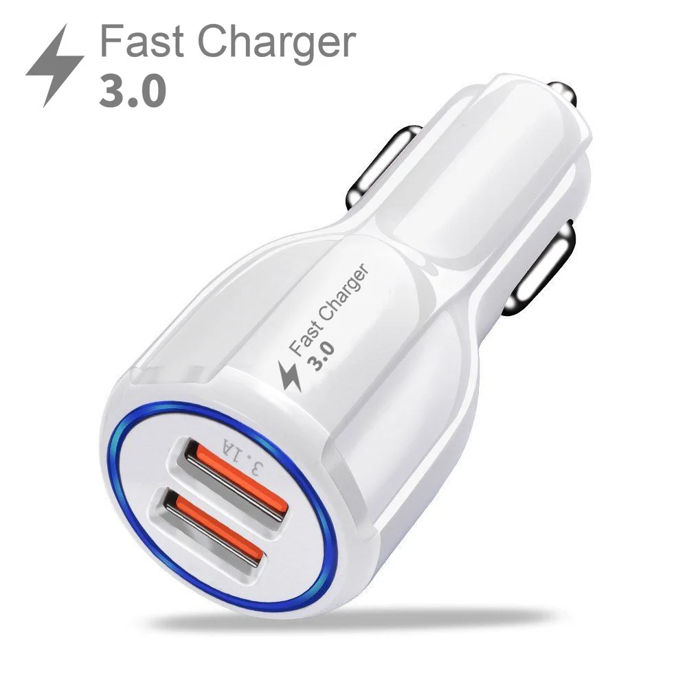 Автомобильное быстрое зарядное устройство Powstro 2 4 А двойное USB быстрая зарядка 3 0