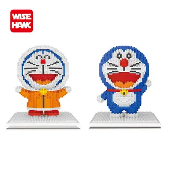

WiseHawk Doraemon Model Mini Blocks Japanese 3D Anime Cartoon DIY Self-assembly Diamond Bricks Christmas Gifts For Children