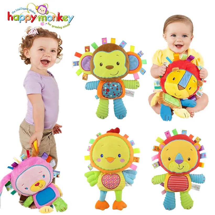 Genuine Happy Monkey Baby Plush Toy 8 Designs Comforting Doll With BB