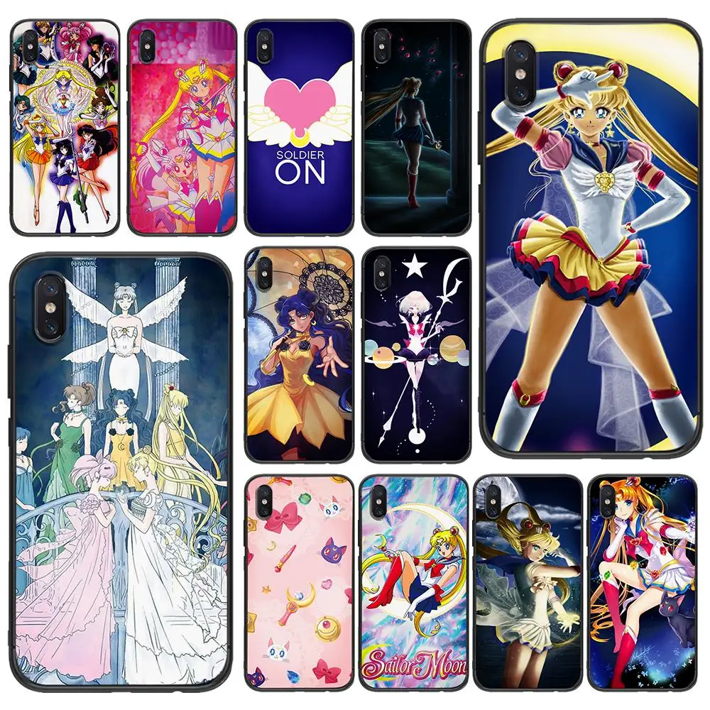 Мягкий ТПУ чехол Sailor Moon для Xiaomi Redmi Mi6 8 9 A1 A2 F1 Plus 5/5 M8 Lite силиконовый задней панели
